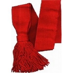 Shoulder Sash, Red color made of wool.
